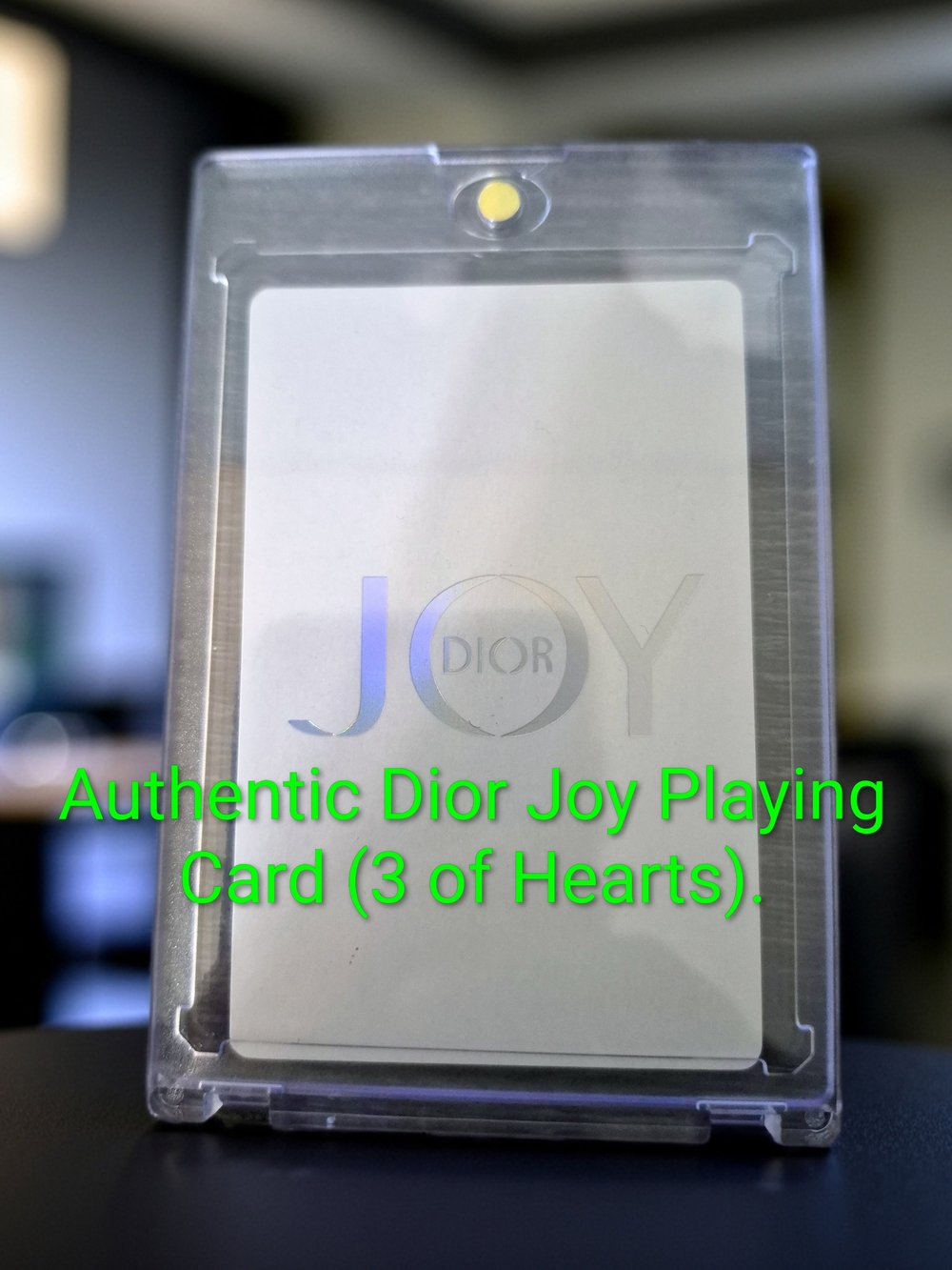 Authentic Dior Joy Playing Card (3 of Hearts)